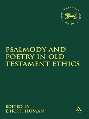 cover image of Psalmody and Poetry in Old Testament Ethics